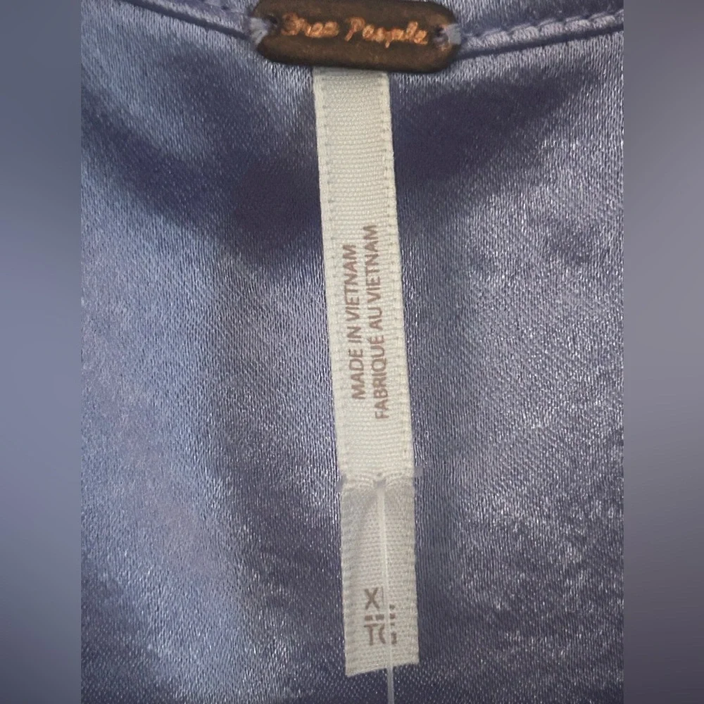 Free People Lavender Satin Blouse - Picture 2 of 6